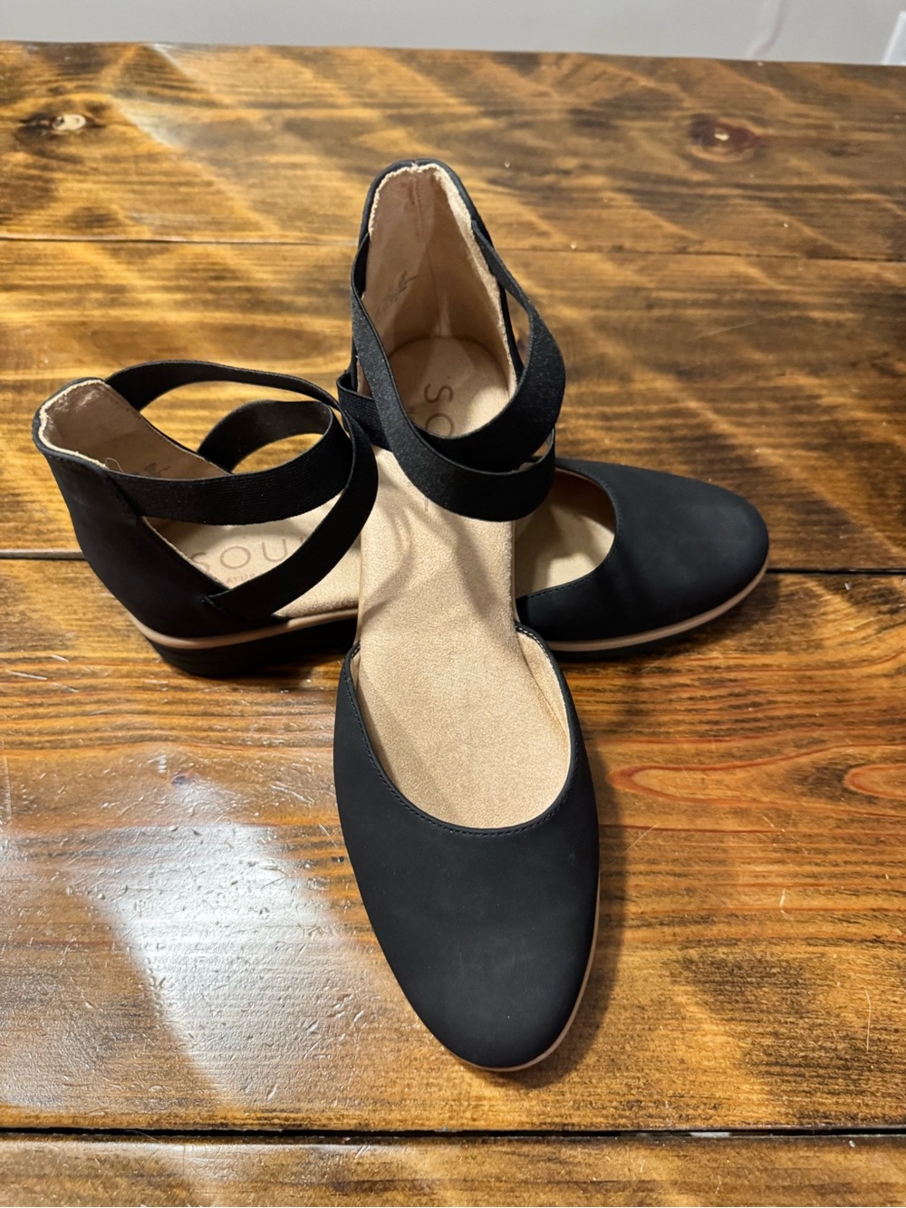 New Soul Naturalizer Women's Faux Black Leather Intro Sandals Size 8.5W - Picture 2 of 10